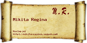 Mikita Regina névjegykártya